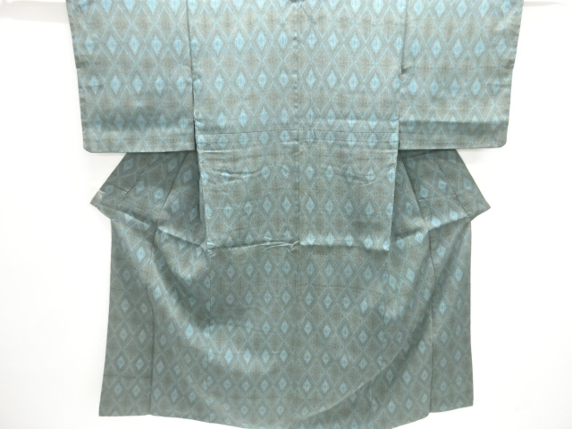 JAPANESE KIMONO / ANTIQUE KIMONO / SILK / HON SHIOZAWA / WOVEN DIAMOND PATTERN